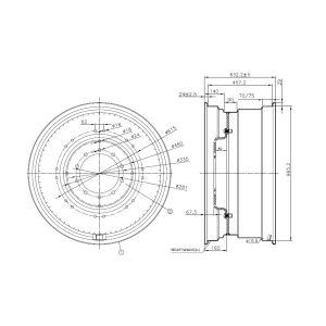 RODA ARO 38 DW 18X38 10 FUROS X CINTA 08 FUROS DUPLOS