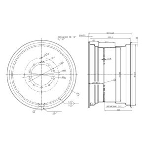 RODA ARO 32 DW 21X32 10 FUROS 