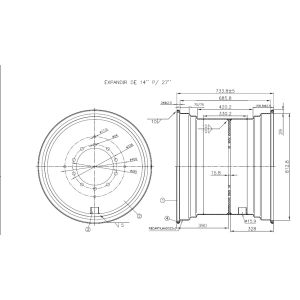 RODA ARO 32 DW 27X32 -10 FUROS FLORESTAL